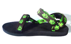 barevné sandále Jola / pásky zelené tlapky