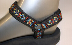 barevné sandále Jola / pásky indiánské černé